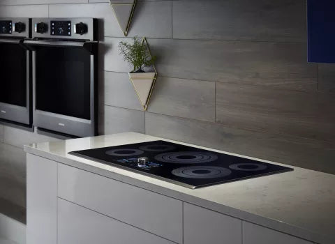 SAMSUNG COOKTOP (NZ36K6430RG) 36" Smart Electric Cooktop in Black Stainless Steel