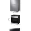 SAMSUNG SET OPEN BOX (N05) FRIDGE WITH BEVERAGE CENTER + STOVE + MICROWAVE (STAINLESS STEEL)